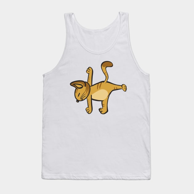 Cat In Different Yoga Poses Tank Top by KsuAnn